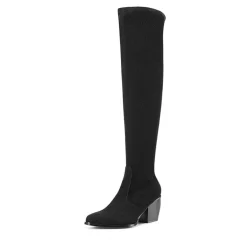 Pointed Toe Thigh High Boots