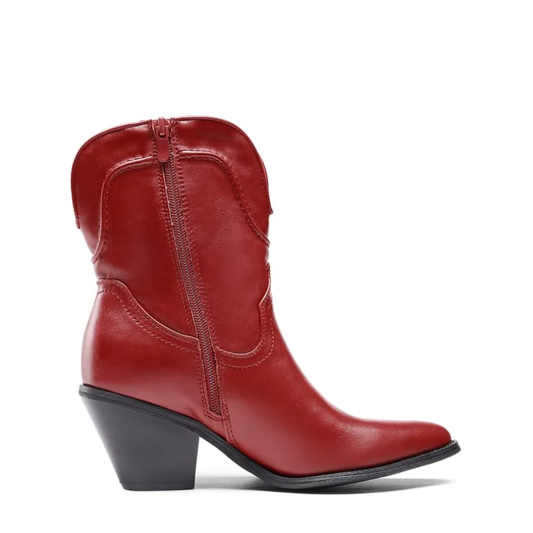 Pointed Toe Western Cowboy Mid Calf Boots