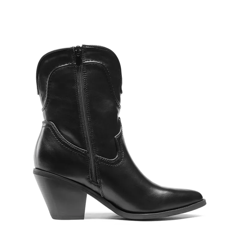 Pointed Toe Western Cowboy Mid Calf Boots