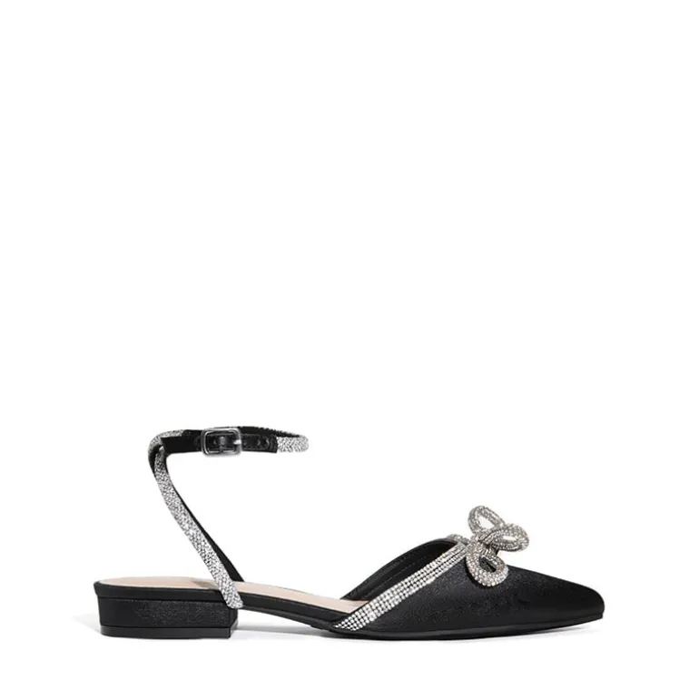 Rhinestone Bow Flats
