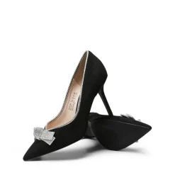 Rhinestone Bowknot Stiletto Heel Pumps