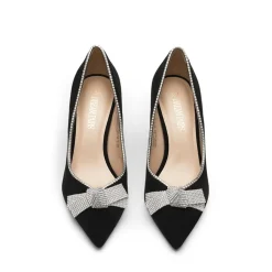 Rhinestone Bowknot Stiletto Heel Pumps