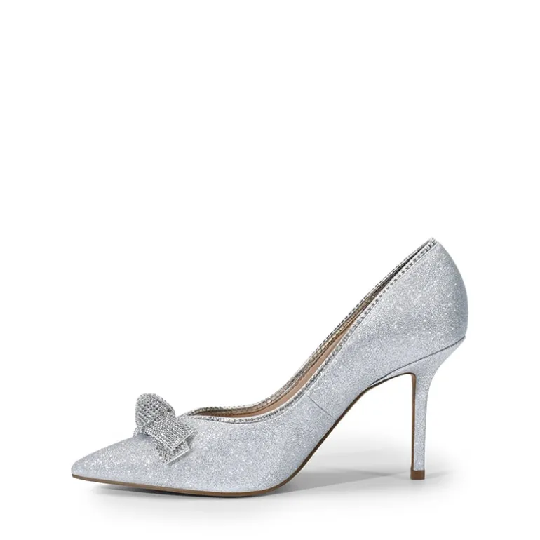 Rhinestone Bowknot Stiletto Heel Pumps