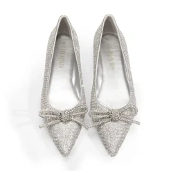 Rhinestone Bow Pointed Toe Flats