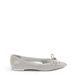 Rhinestone Bow Pointed Toe Flats