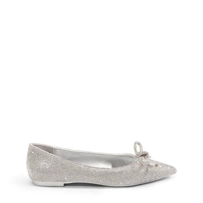 Rhinestone Bow Pointed Toe Flats