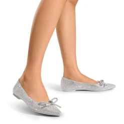 Rhinestone Bow Pointed Toe Flats