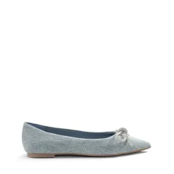 Rhinestone Bow Pointed Toe Flats