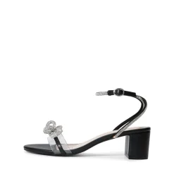 Rhinestone Bows Chunky Sandals