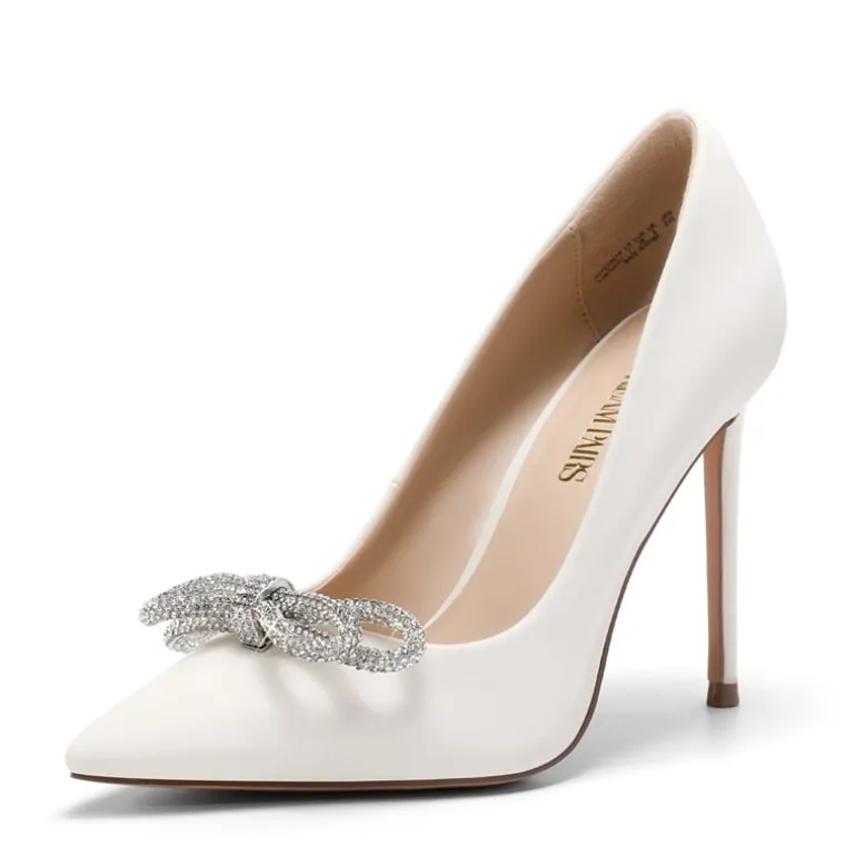 Rhinestone Bows Stiletto Pumps