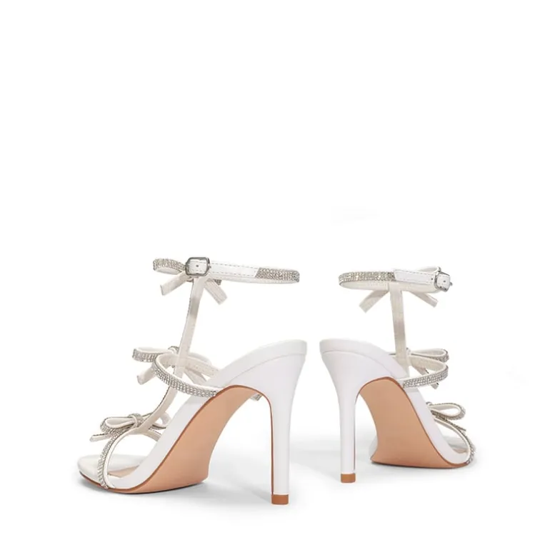 Rhinestone Bow Stiletto Sandals