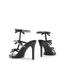 Rhinestone Bow Stiletto Sandals