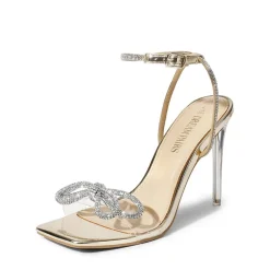 Rhinestone Double Bow Stiletto Heels