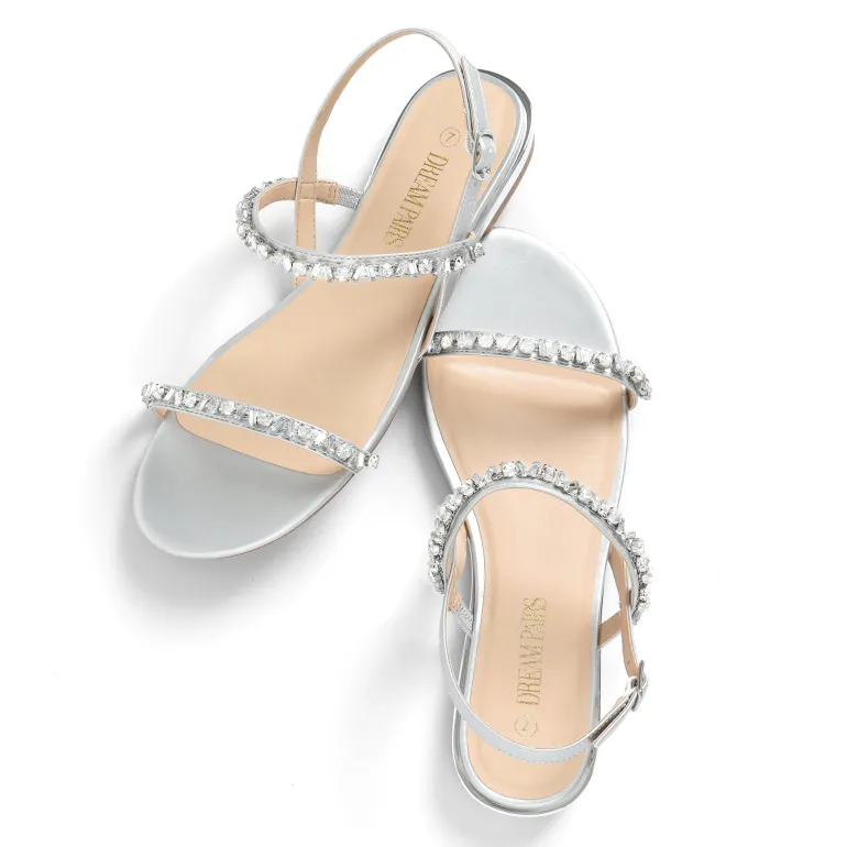 Rhinestone Flat Sandals