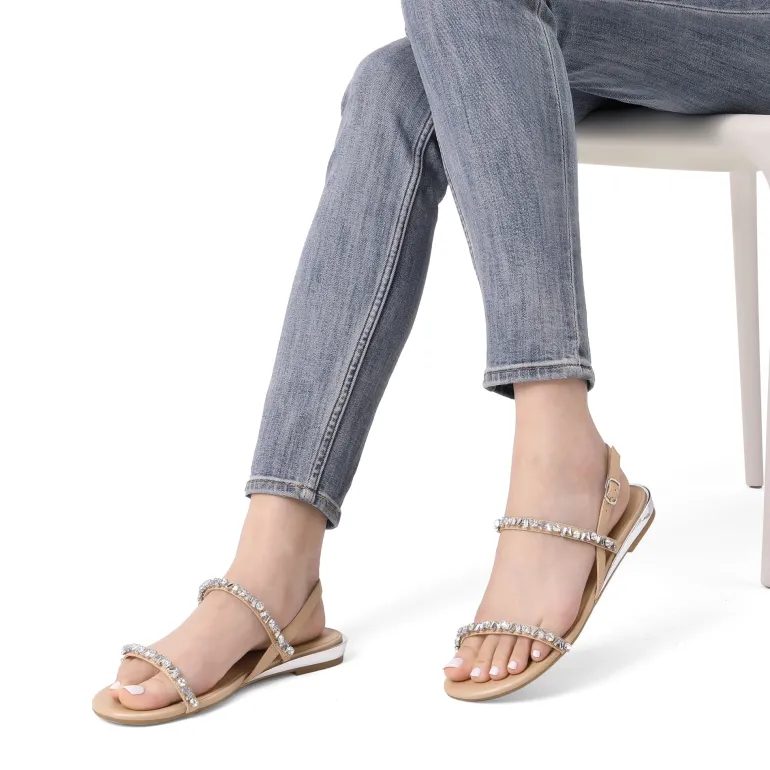 Rhinestone Flat Sandals