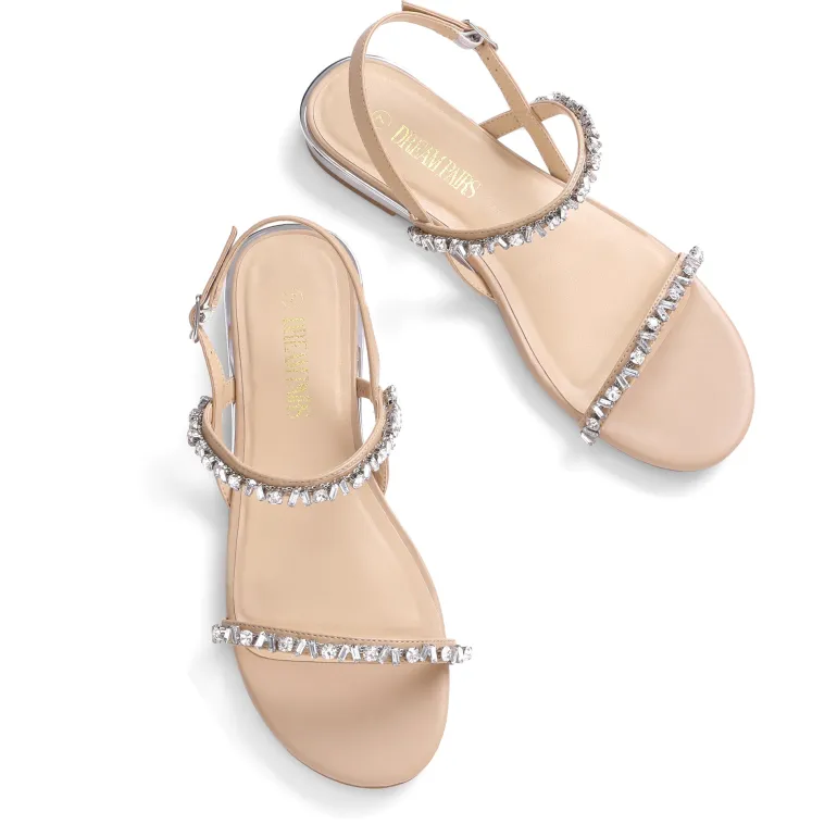 Rhinestone Flat Sandals
