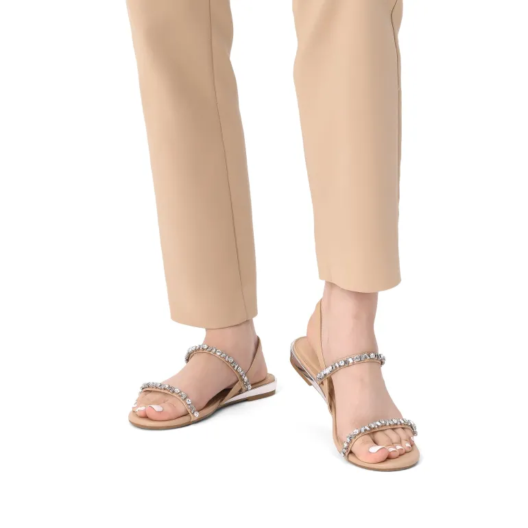 Rhinestone Flat Sandals