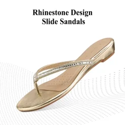 Rhinestone Flip-Flop Sandals