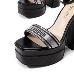Rhinestone High-heel Platform Sandals