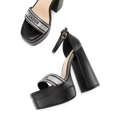 Rhinestone High-heel Platform Sandals