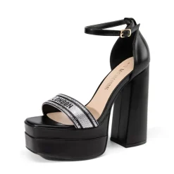 Rhinestone High-heel Platform Sandals