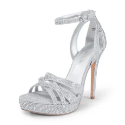 Rhinestone Platform Stiletto Sandals