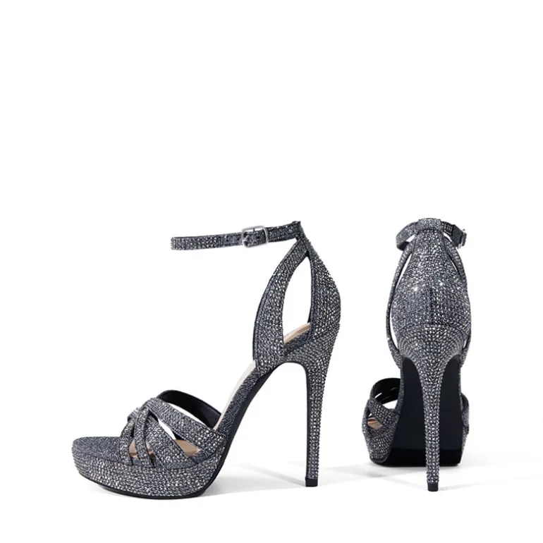 Rhinestone Platform Stiletto Sandals