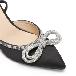Rhinestone Pointed Toe Slingback Pumps