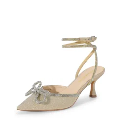 Rhinestone Pointed Toe Slingback Pumps
