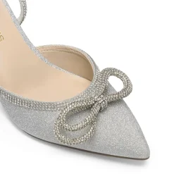 Rhinestone Pointed Toe Slingback Pumps