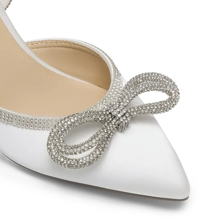 Rhinestone Pointed Toe Slingback Pumps