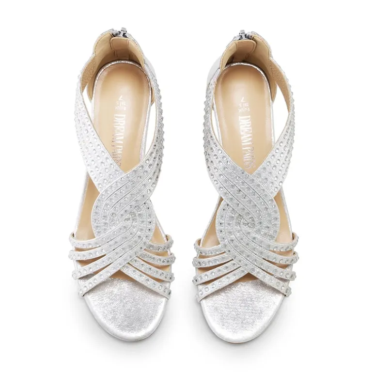 Rhinestone Wedge Sandals