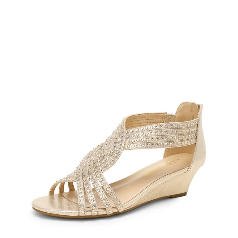 Rhinestone Wedge Sandals