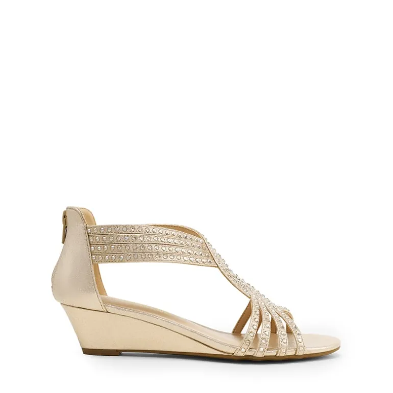 Rhinestone Wedge Sandals