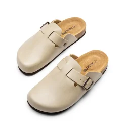 Round Toe Buckle Slip-on Mules