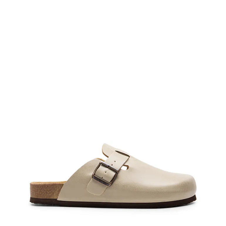 Round Toe Buckle Slip-on Mules