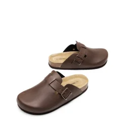 Round Toe Buckle Slip-on Mules