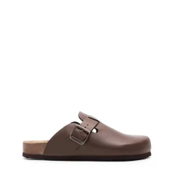 Round Toe Buckle Slip-on Mules