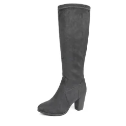 Round-Toe Chunky Heel Knee High Boots