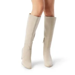 Round-Toe Chunky Heel Knee High Boots