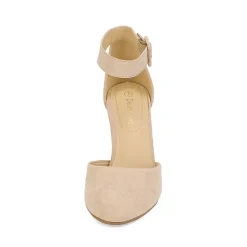 Round Toe Chunky Heel Pumps