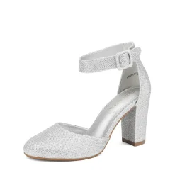 Round Toe Chunky Heel Pumps