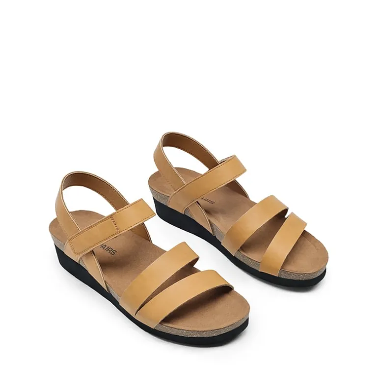 Round-Toe Low Heel Wedge Sandals