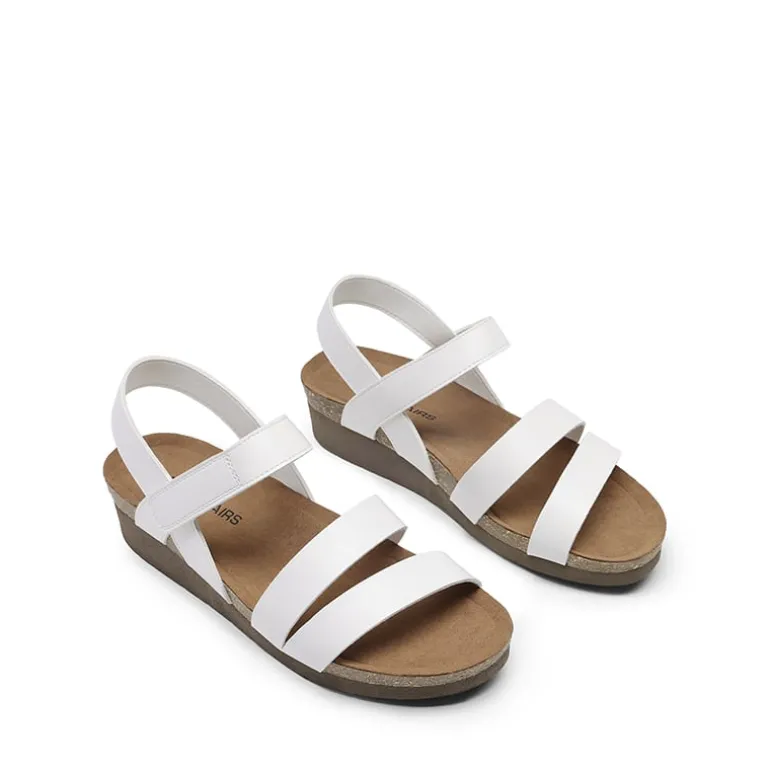 Round-Toe Low Heel Wedge Sandals