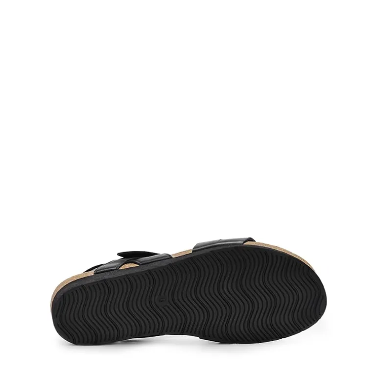Round-Toe Low Heel Wedge Sandals