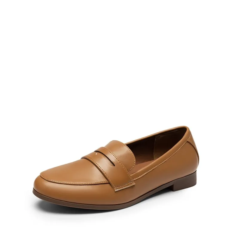 Round Toe Slip-on Penny Loafers