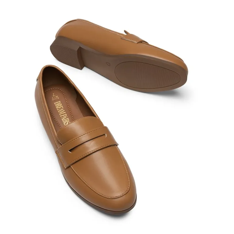 Round Toe Slip-on Penny Loafers