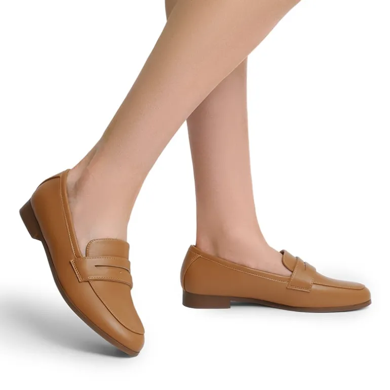Round Toe Slip-on Penny Loafers