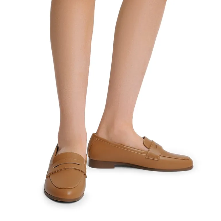 Round Toe Slip-on Penny Loafers