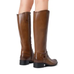 Side Zipper Buckle Riding Boots